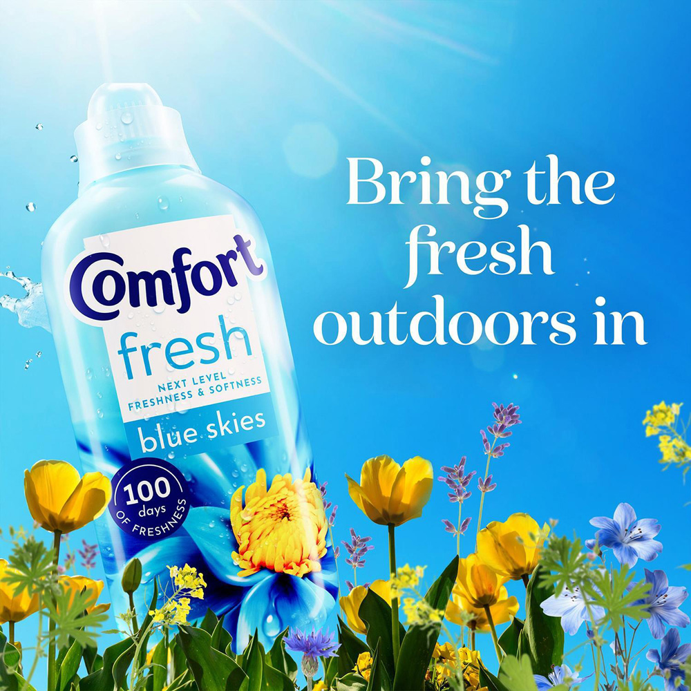 Comfort Fresh Blue Skies Liquid Fabric Conditioner 52 Washes 1.56L 6 Pack Image 5