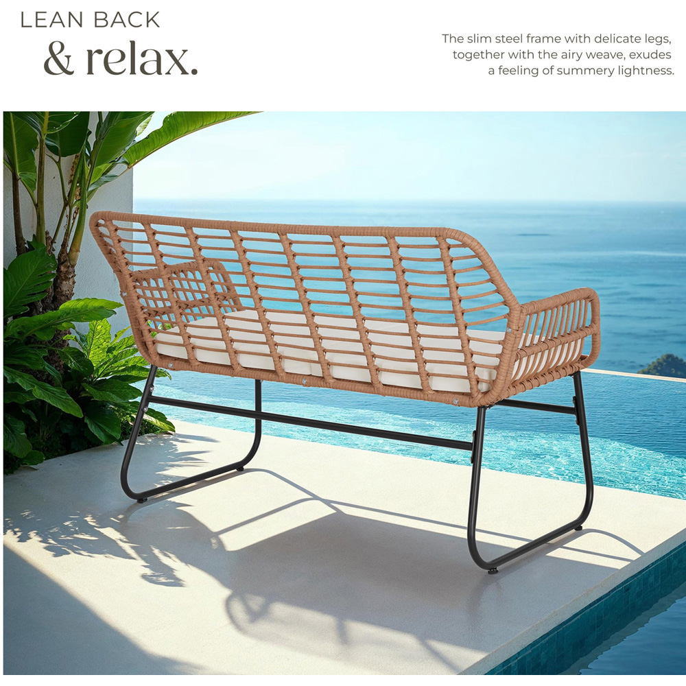 tectake Molfetta 4 Seater XL Brown Weather Safe Garden Furniture Set Image 4