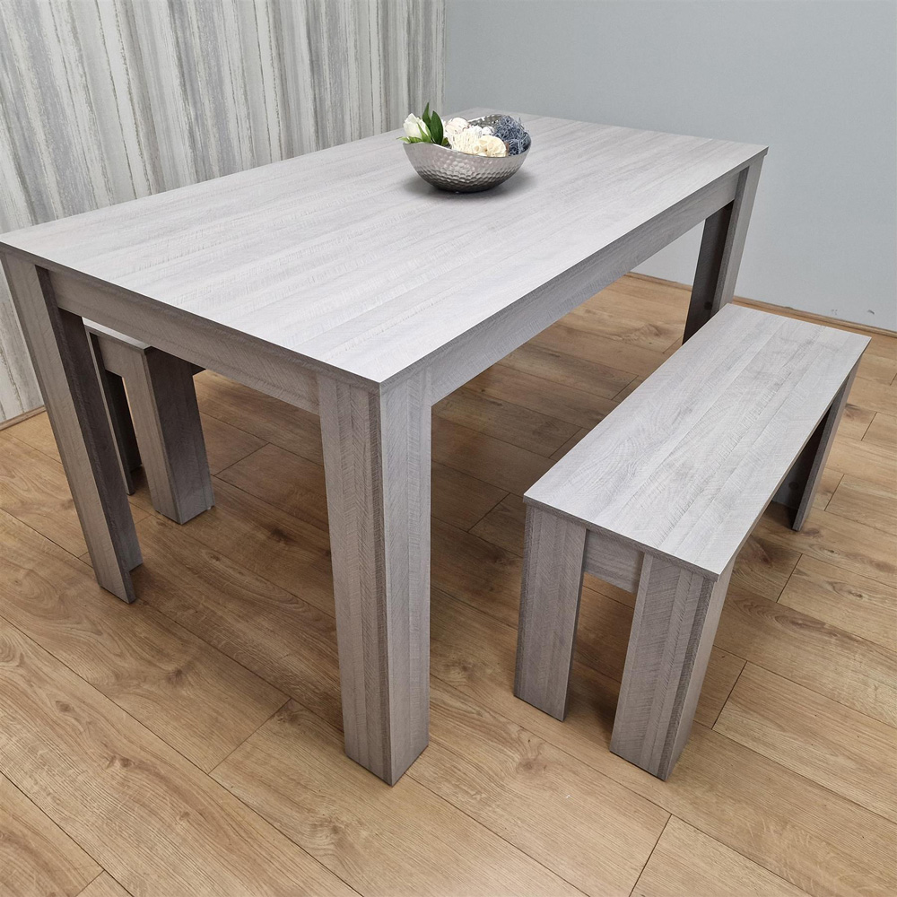 Portland 4 Seater Square Dining Table Set Arrow Grey Image 6