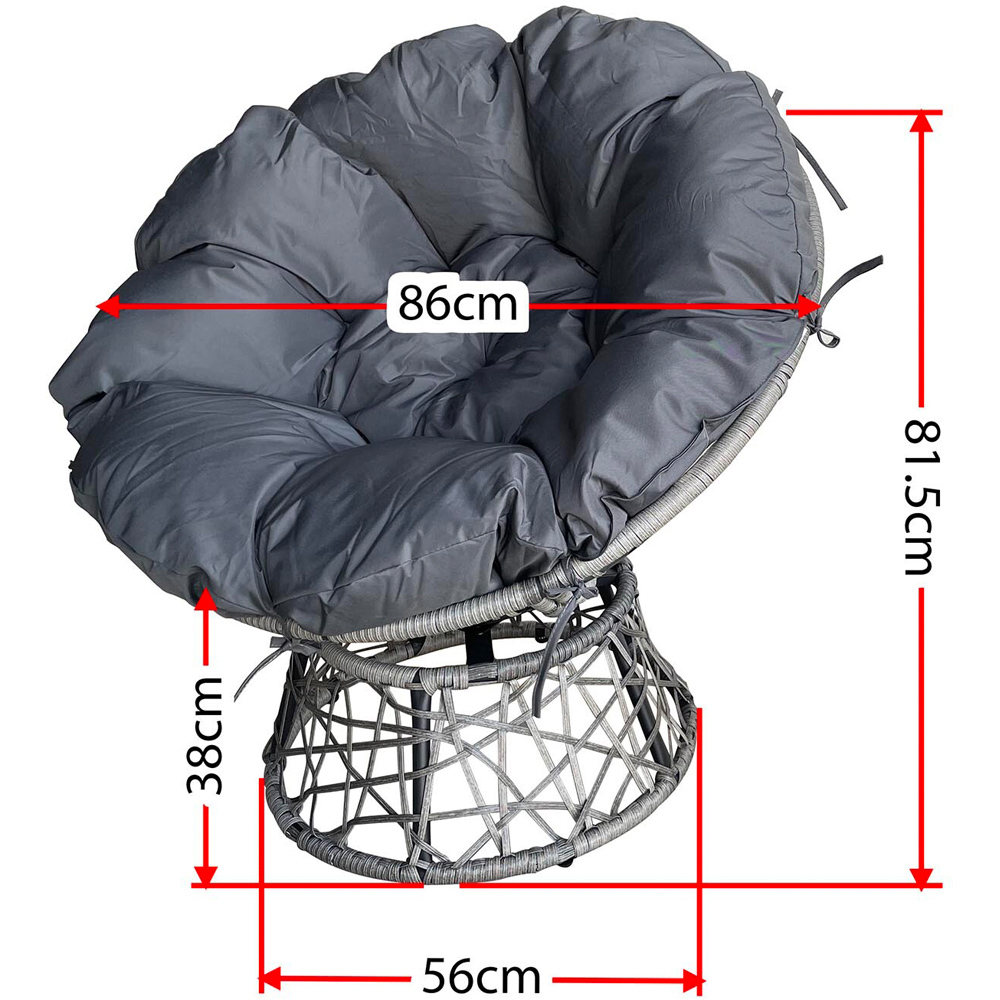 Miami Swivel Chair Set - Grey Image 8