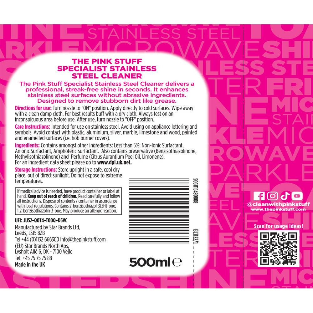 The Pink Stuff Stainless Steel Cleaner Image 2