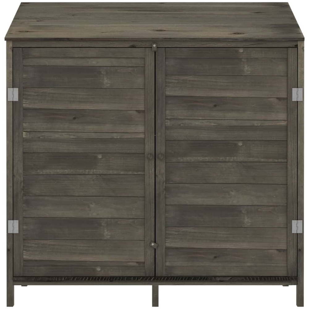 vidaXL 3.3 x 1.7ft Anthracite Wooden Pent Garden Shed Image 3