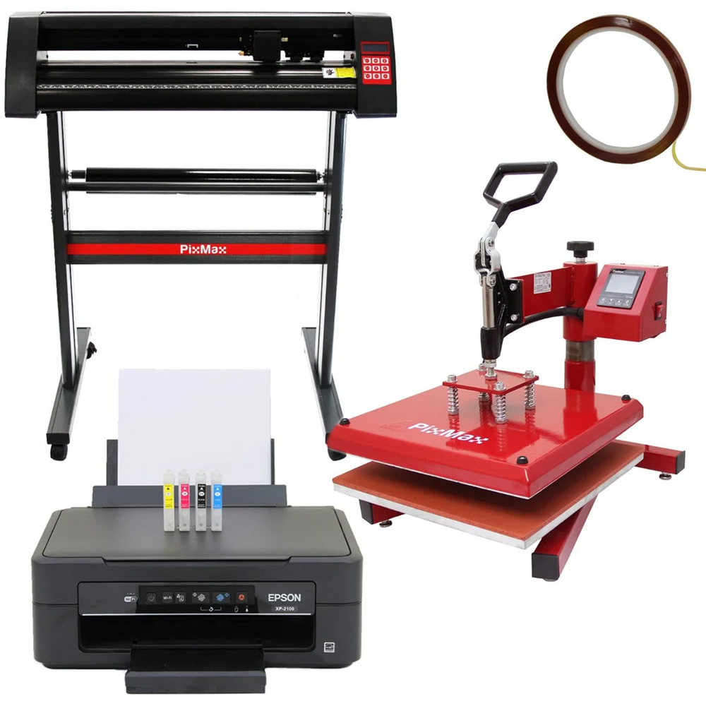 MonsterShop Swing Heat Press 38cm Vinyl Cutter 720mm and Epson Printer Bundle Image 1