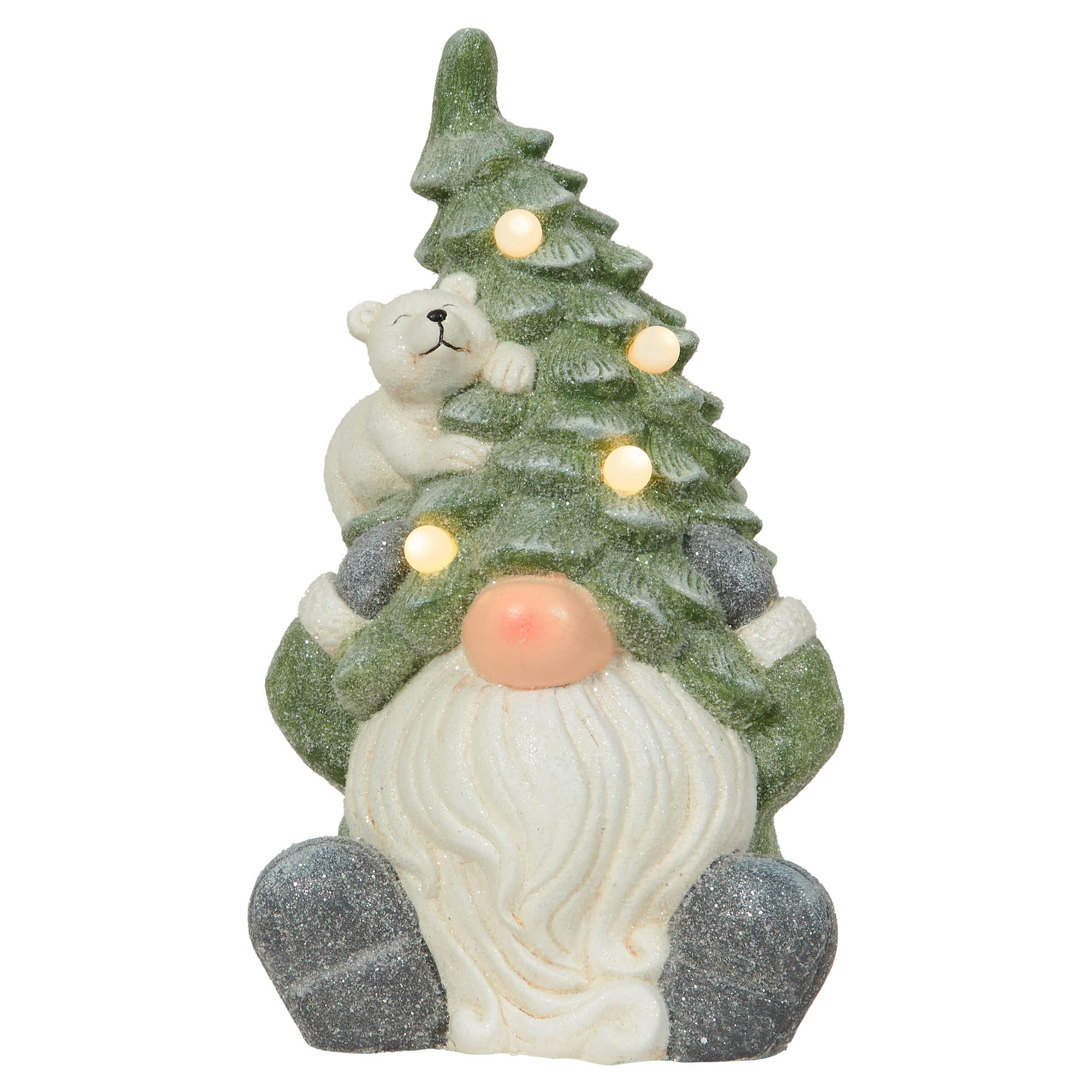 Mistletoe Cottage LED Sitting Gonk Ornament Green - Green Image 2