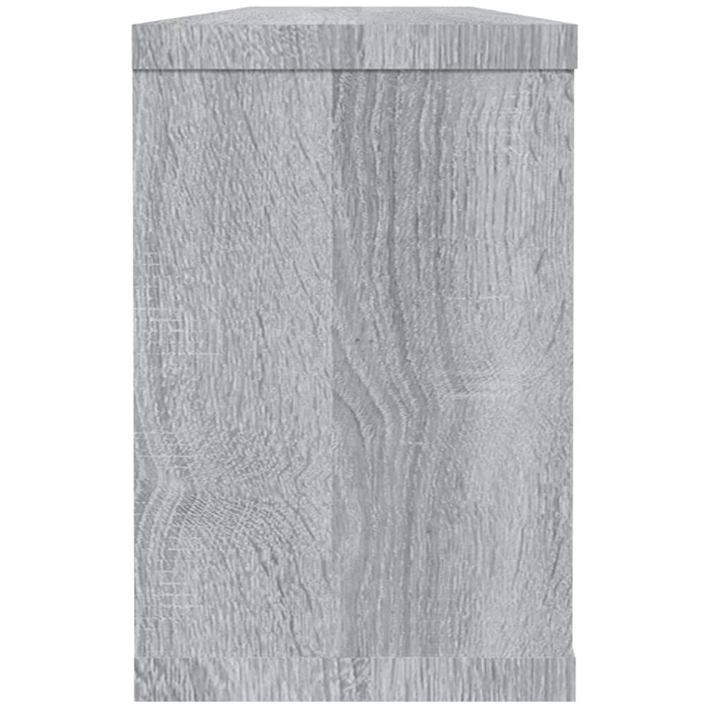 vidaXL 60cm Grey Sonoma Cube Wall Shelf Set of 6 Image 5