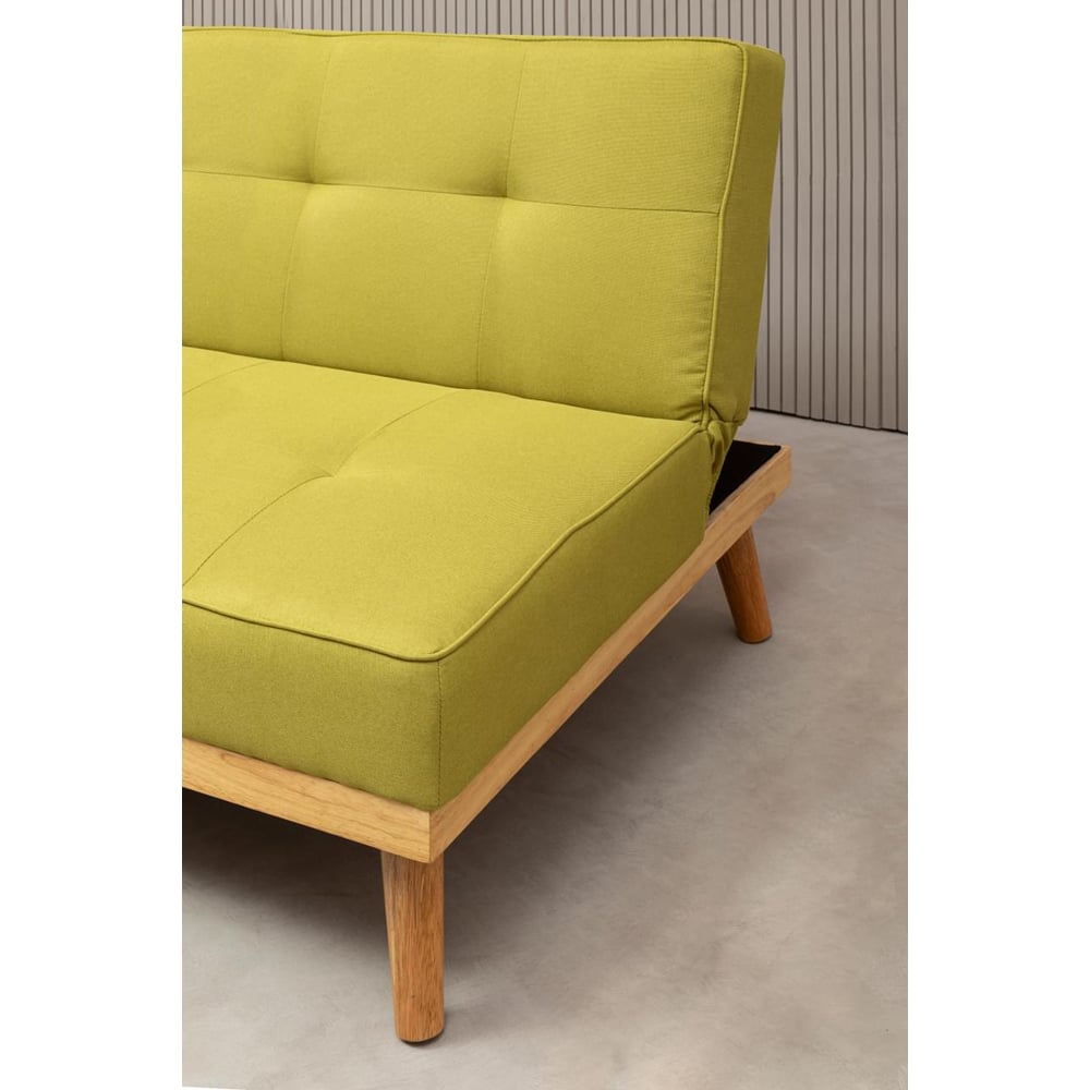 Premier Housewares Stockholm 3 Seater Green Sofa Bed Image 7