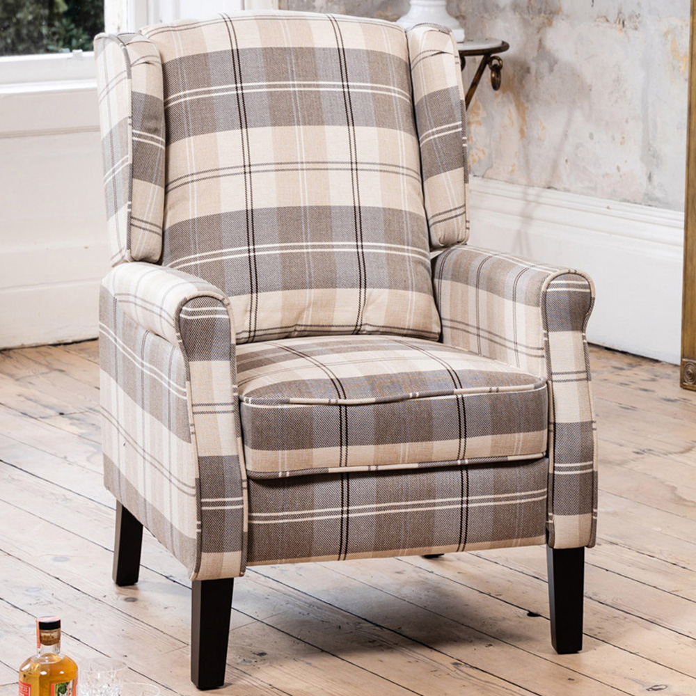 Artemis Home Stanfield Cream Manual Recliner Armchair Image 1