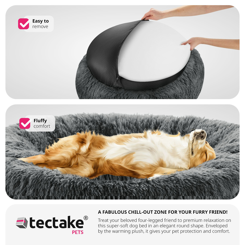tectake Maja Donut Shaped Dog Bed 80 x 22cm Image 7