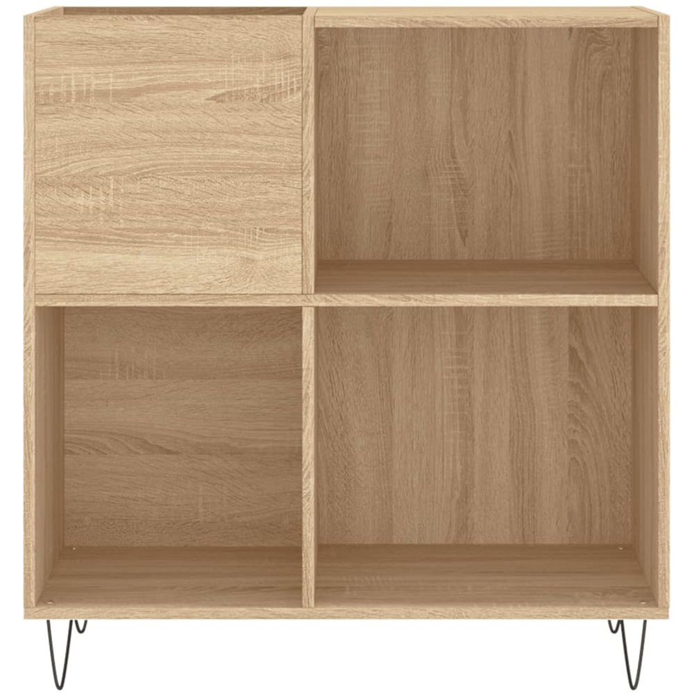 vidaXL 3 Shelf Sonoma Oak Record Cabinet Image 4