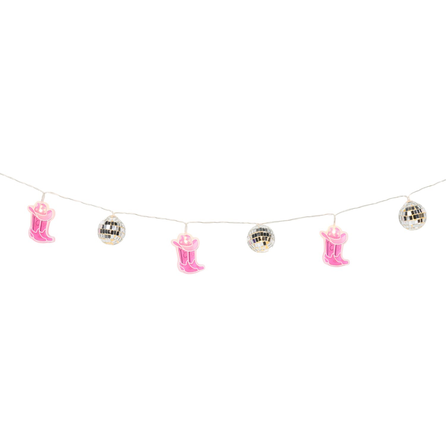20 LED Disco Cowboy String Light Pink Image 2