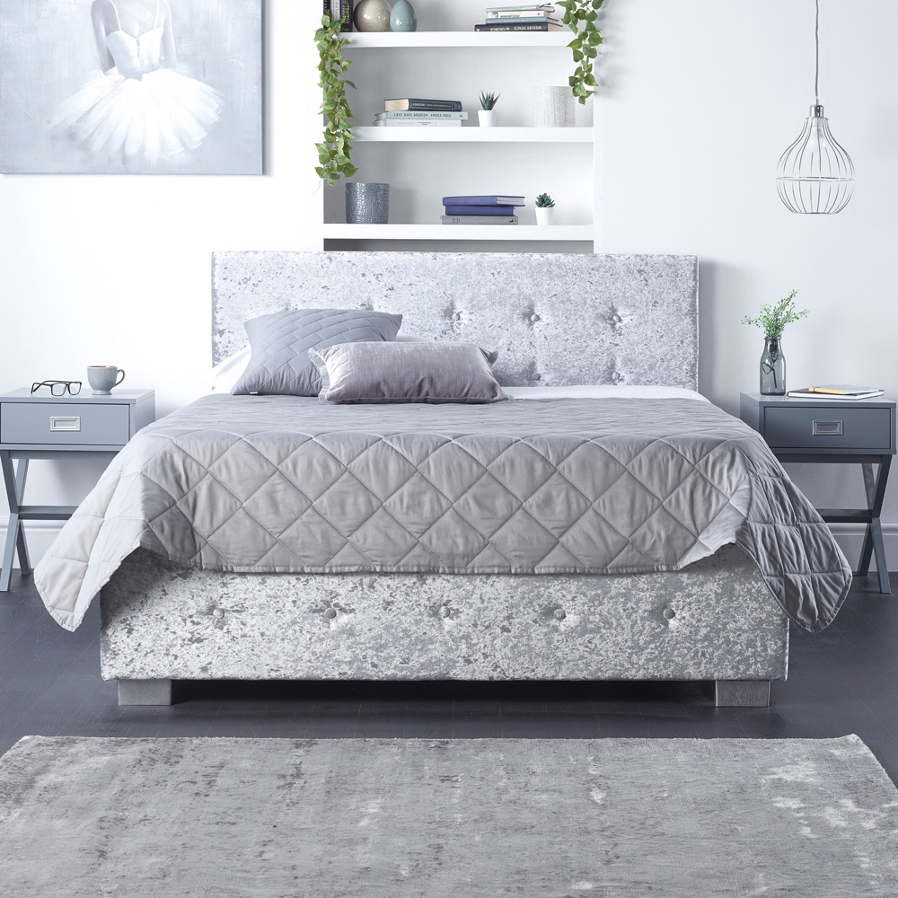 Crushed velvet best sale ottoman wilko