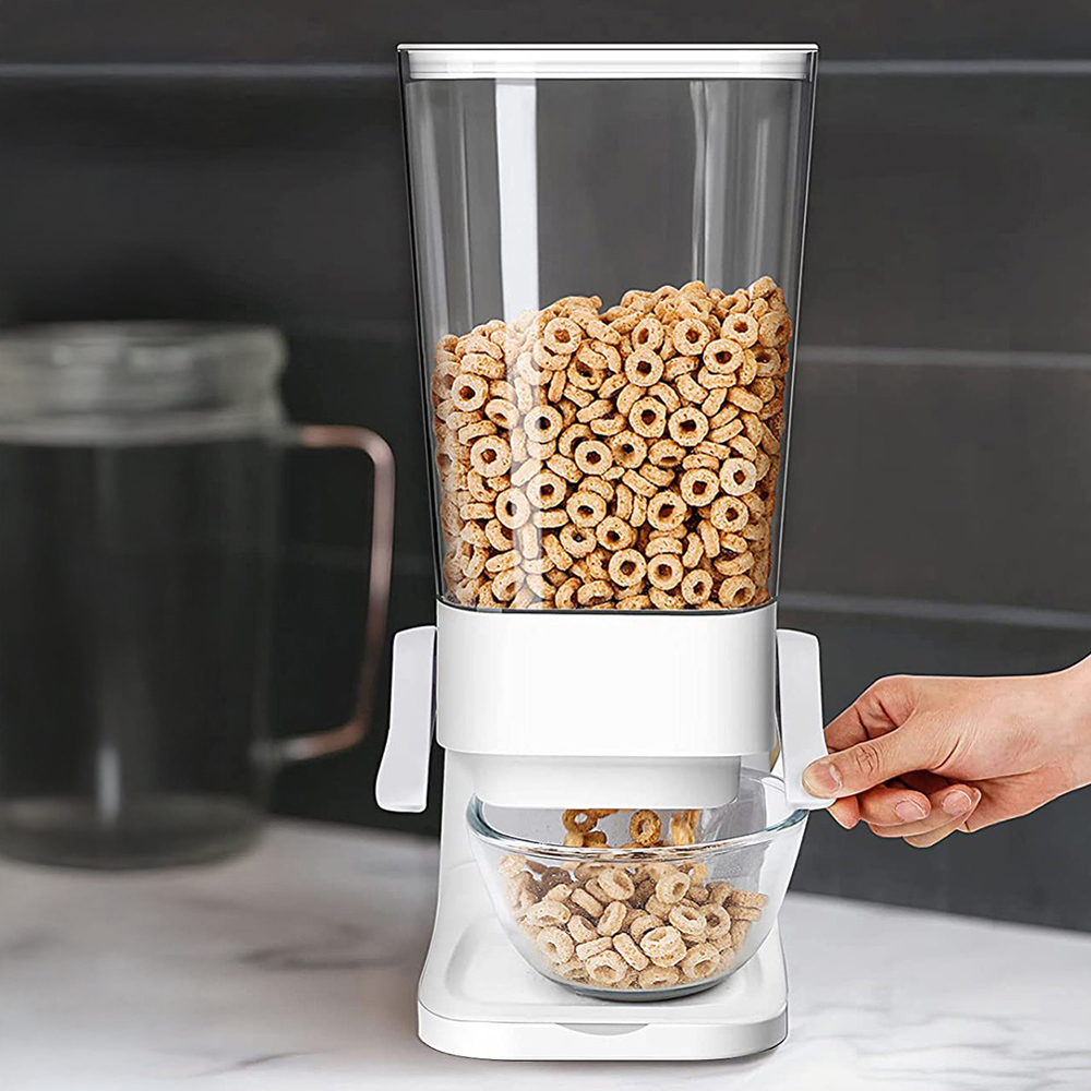 Living and Home White Kitchen Cereal Nuts Storage Dispenser 5.5L Image 2