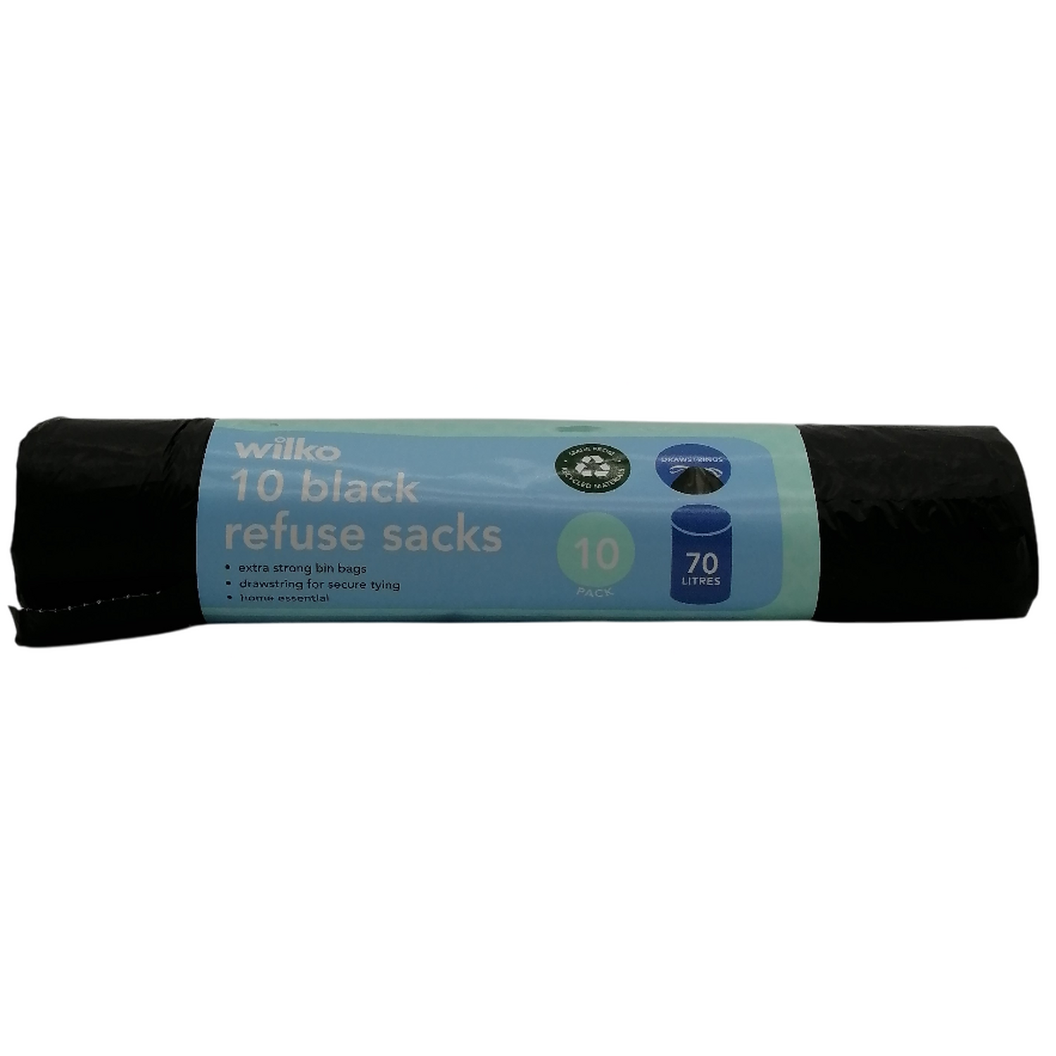 Pack of 10 Drawstring Refuse Sacks 70L Image