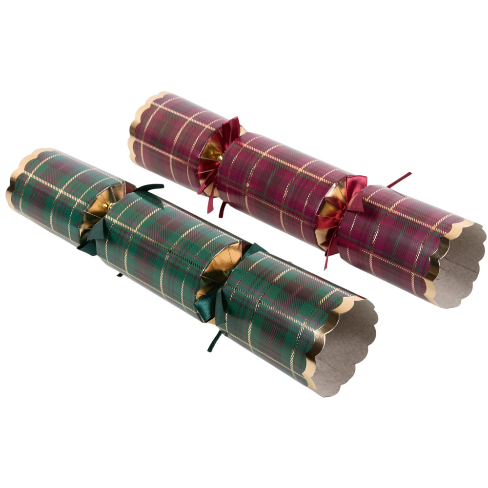 Pack of 6 Burgundy Tartan Deluxe Crackers Image 5