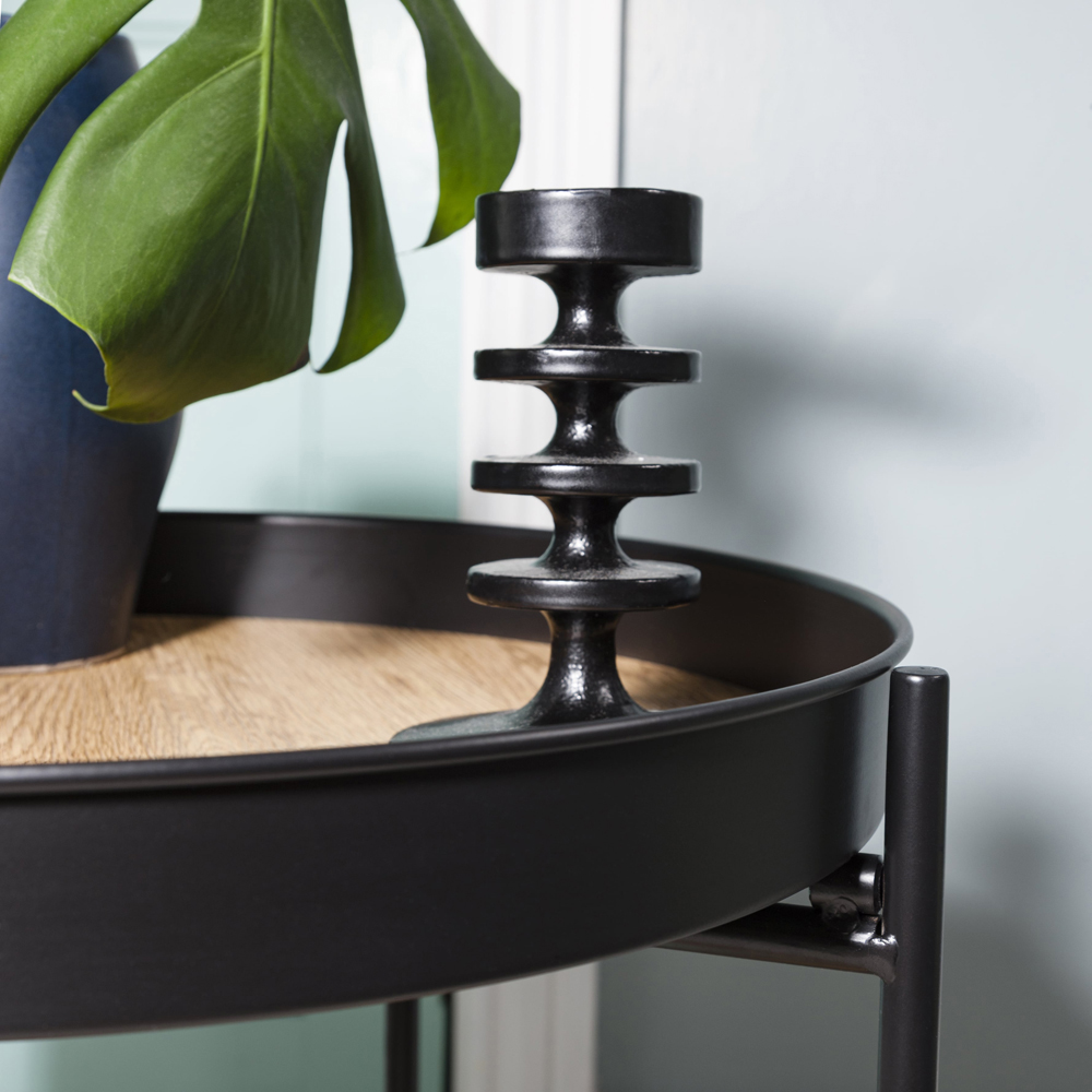 Noa and Nani Solna Single Shelf Black Small Side Table Image 4