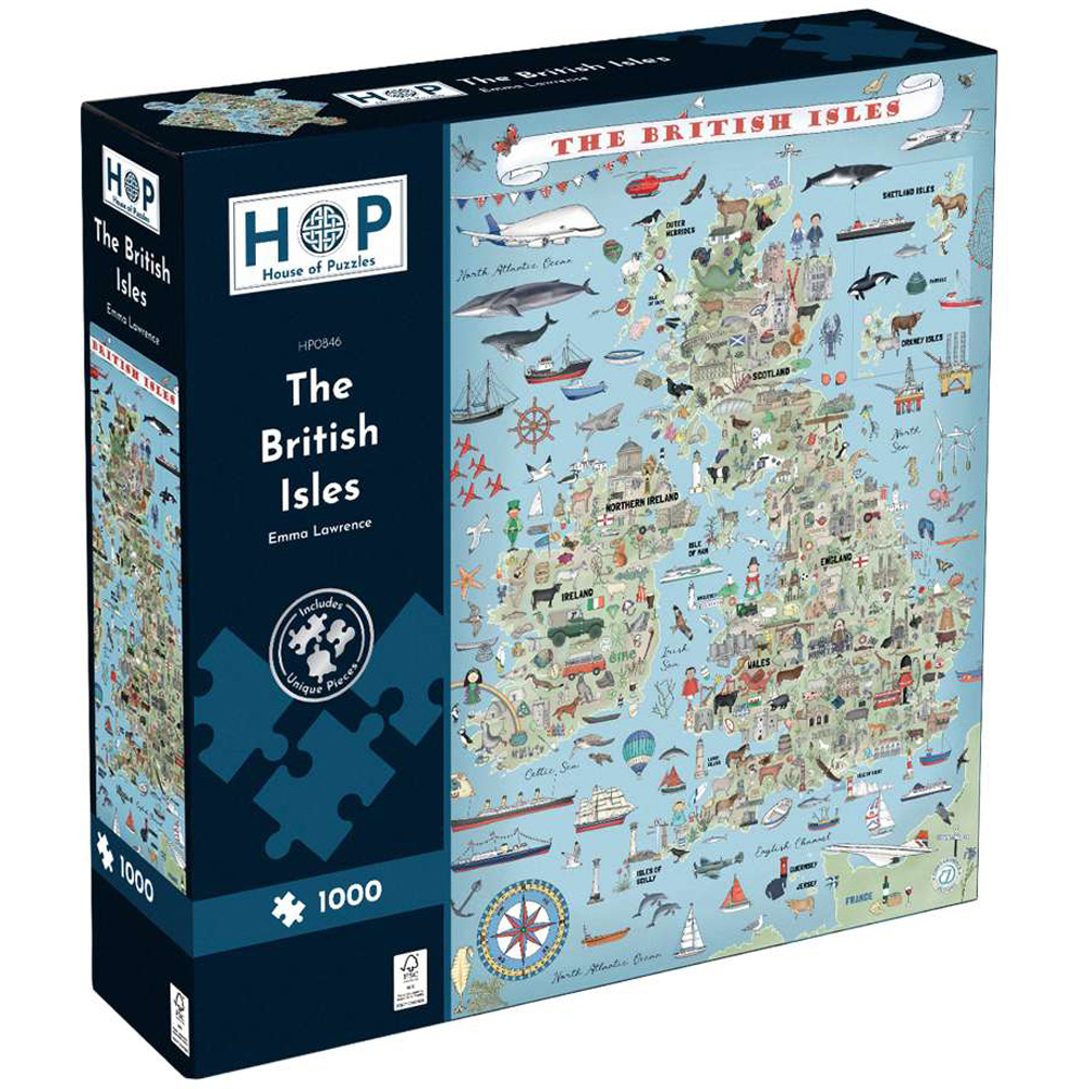 The House of Puzzles The British Isles 1000 Piece Jigsaw Puzzle Image 2