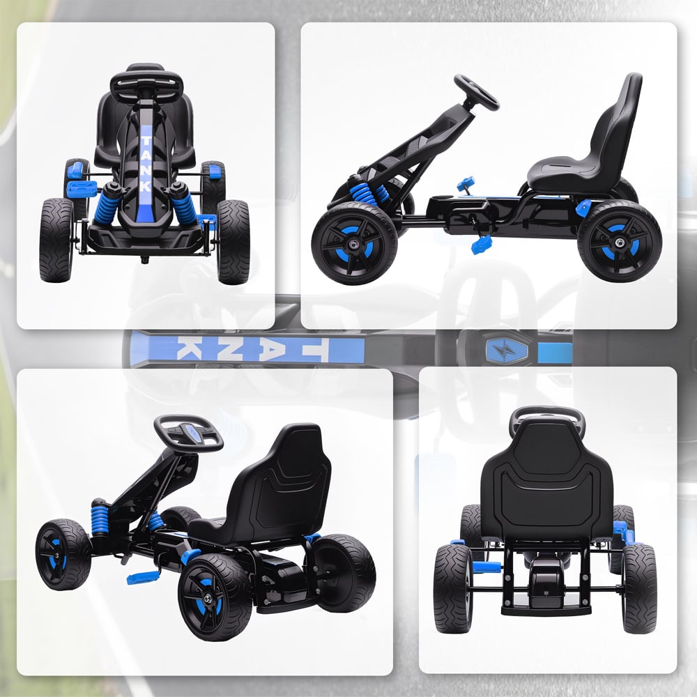Tommy Toys Kids Pedal Go Kart with Automatic Clutch Blue Image 3