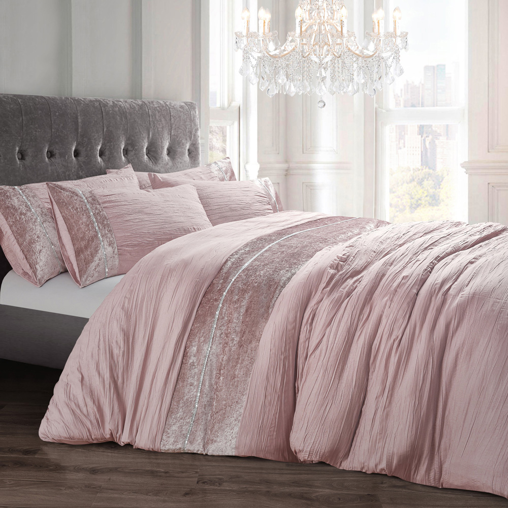 Velosso Diamante Single Blush Orleans Duvet Set Image