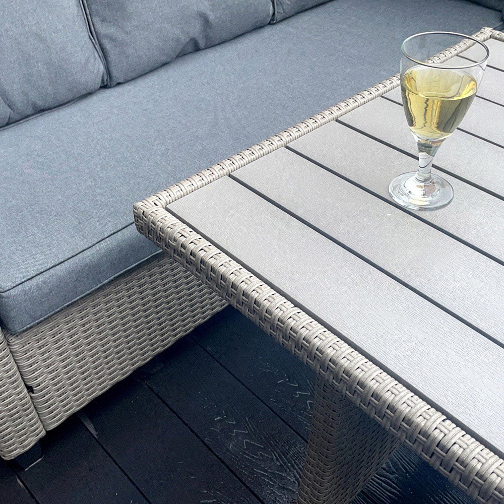 Outdoor Living York Rattan 8 Seater Garden Dining Set Grey Image 6
