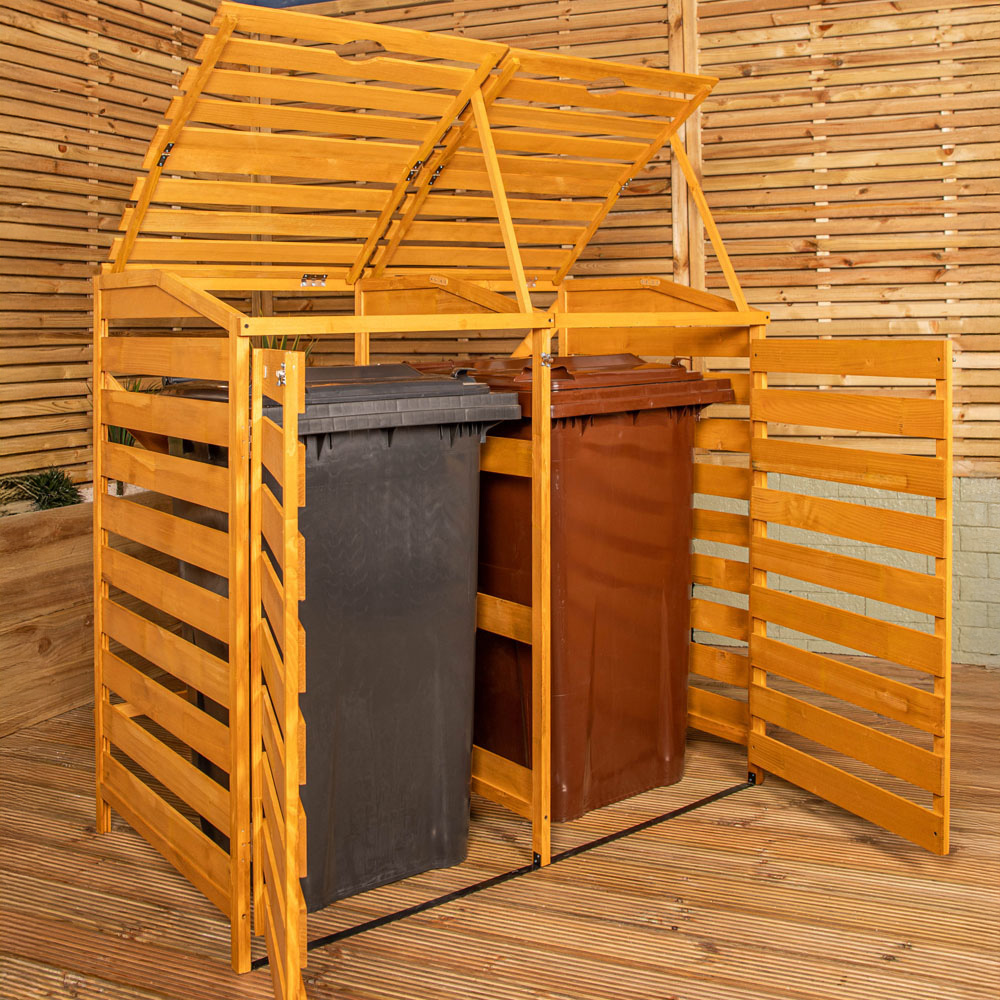 Samuel Alexander 4.3 x 4.1ft Natural Bin Storage Shed Image 2