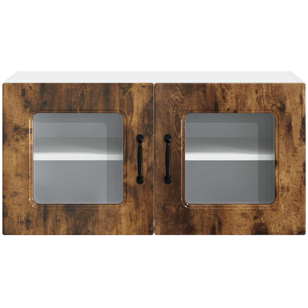 vidaXL Kalmar 2 Door Smoked Oak Wall Kitchen Cabinet Image 4