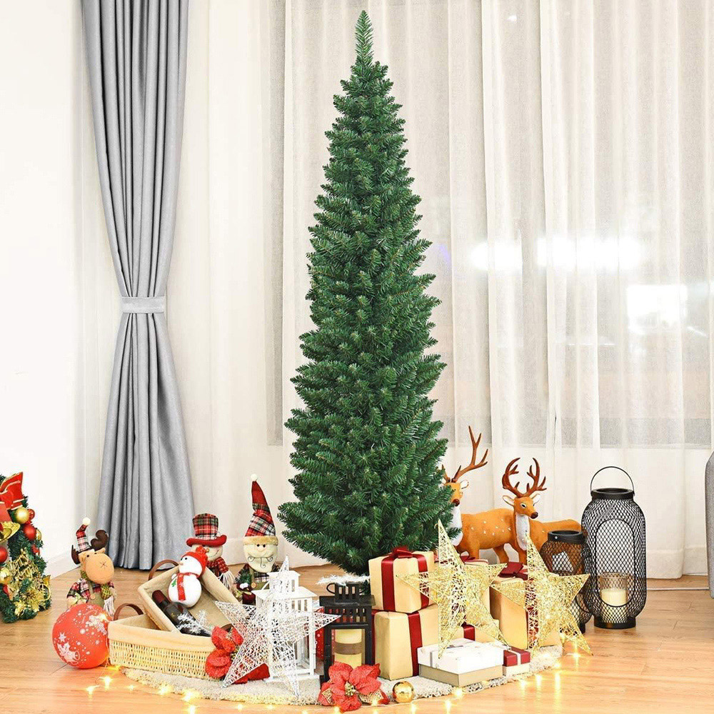Shatchi Slim Pencil Artificial Christmas Tree 7ft Image 2
