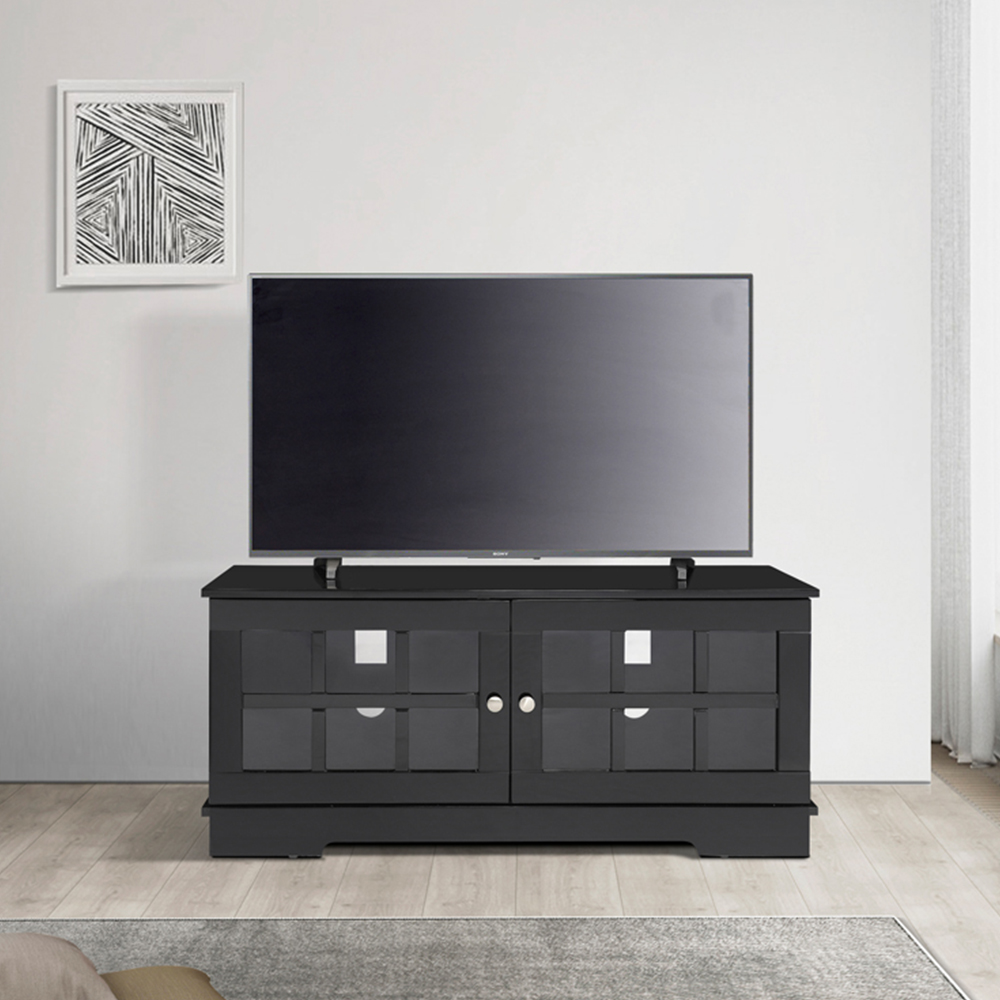 MDA Designs Hamilton 2 Door Black TV Unit Image 9