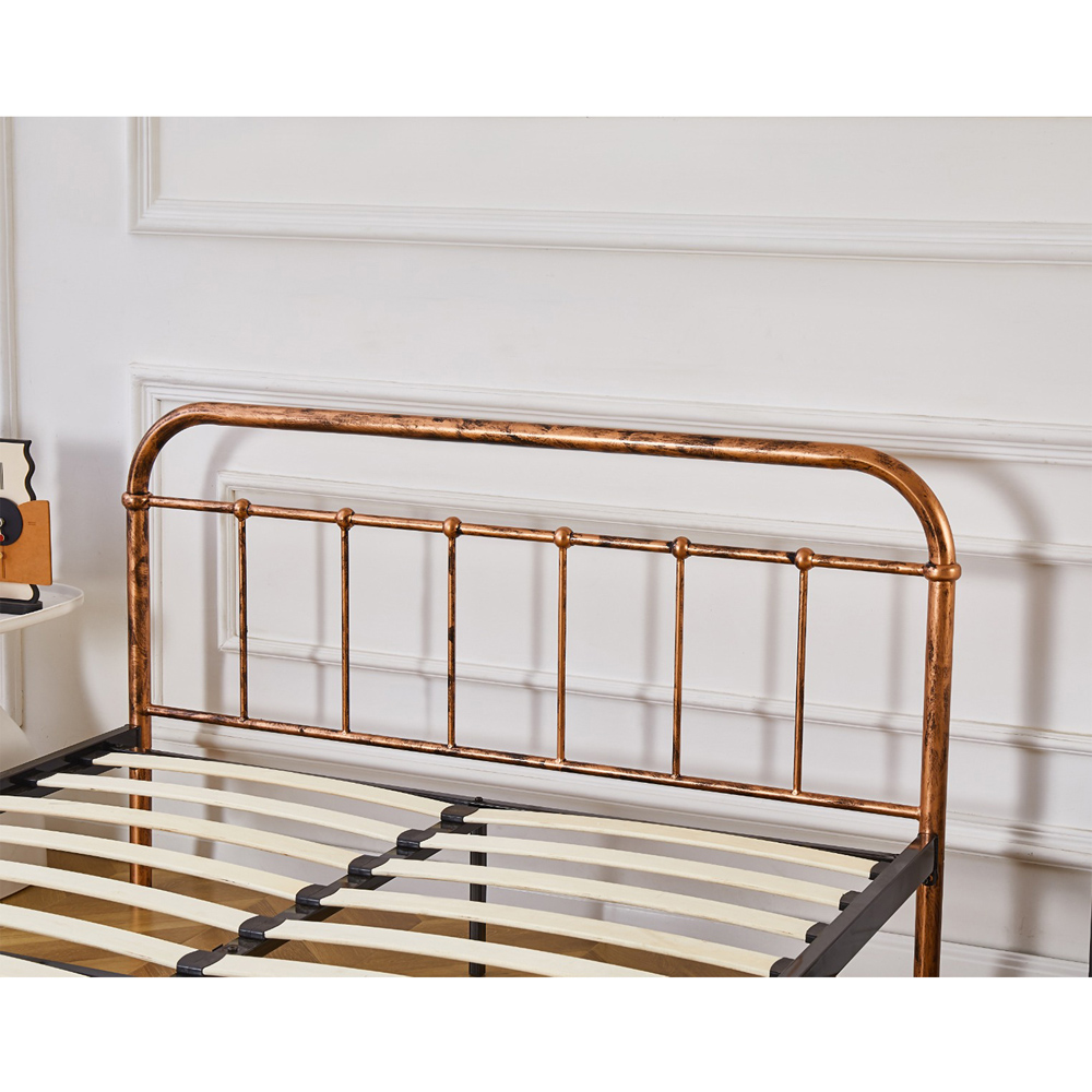 Flair Roswell King Size Antique Brass Bed Frame Image 2