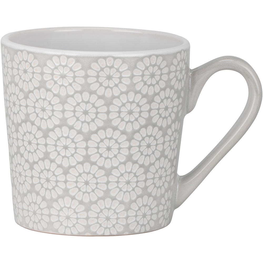 Grey Geometric Blossom Mug Image