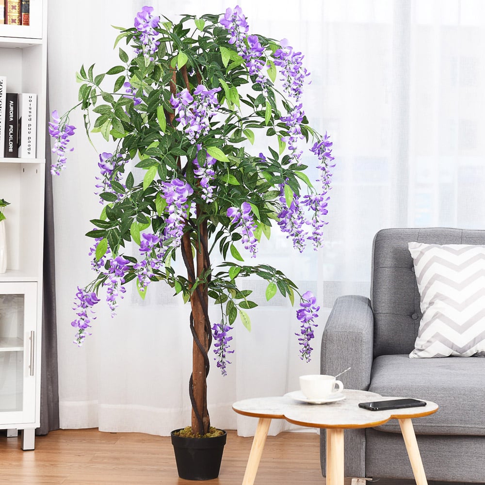Costway Ficus Wisteria Artificial Tree 5ft Image 2