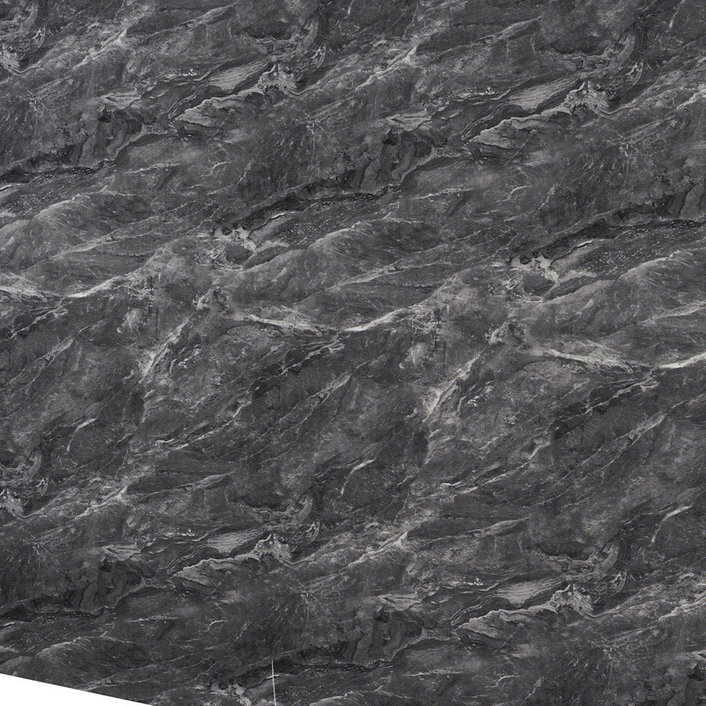 Living and Home Marble Pattern Dark Grey Self-Adhesive Marble Wall Tile Sticker Image 4