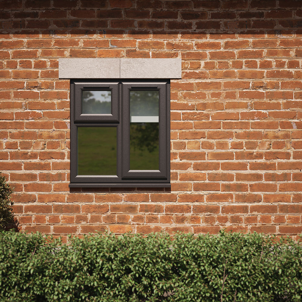 Crystal Black and White RH Side Hung and Top Opener Clear Triple Glazed Window 905 x 965mm Image 5
