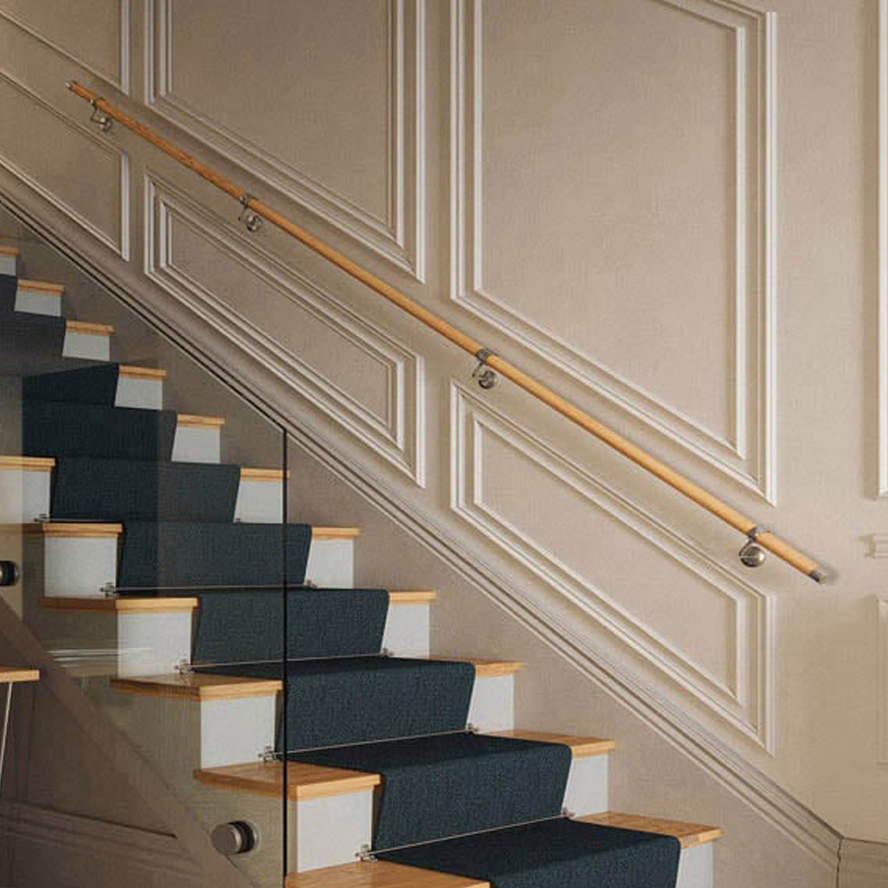Rothley Oak Wood Stair Handrail Kit 3.6m Image 1