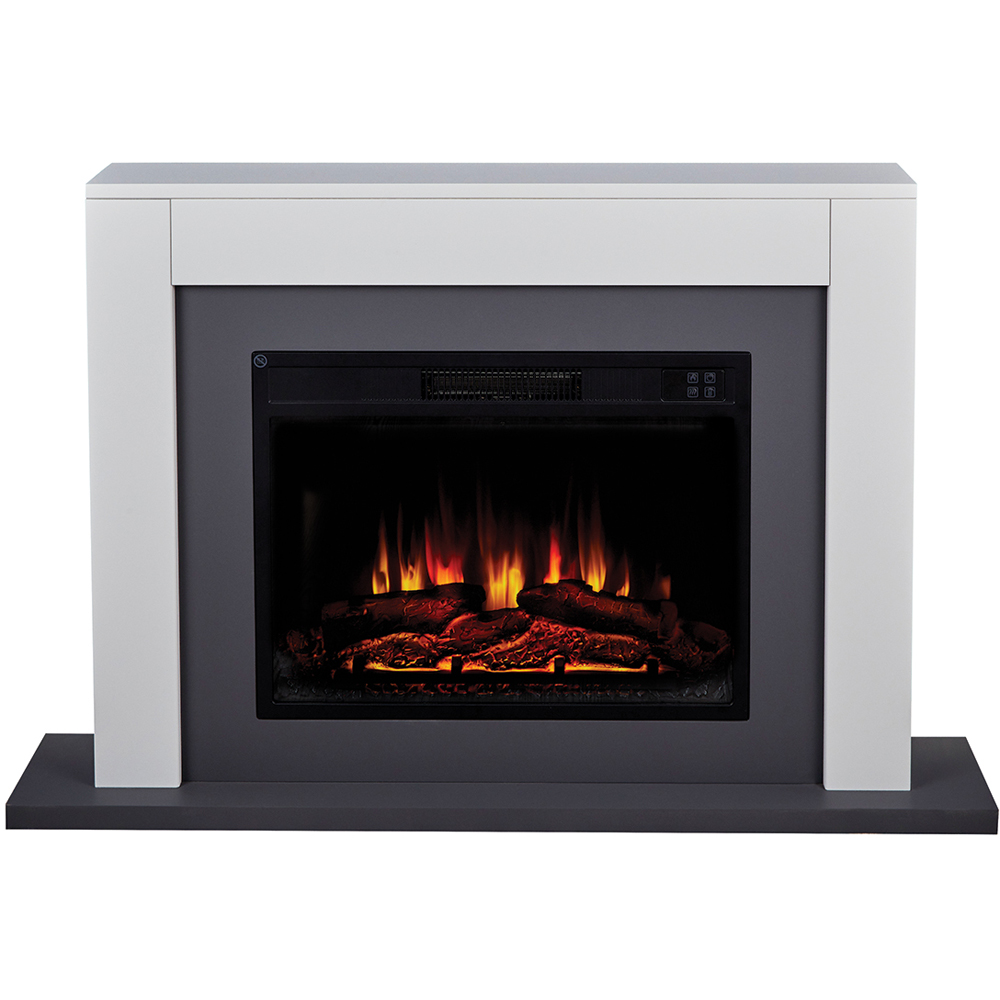 Suncrest Marlow Grey Textured Electric Suite Image 1