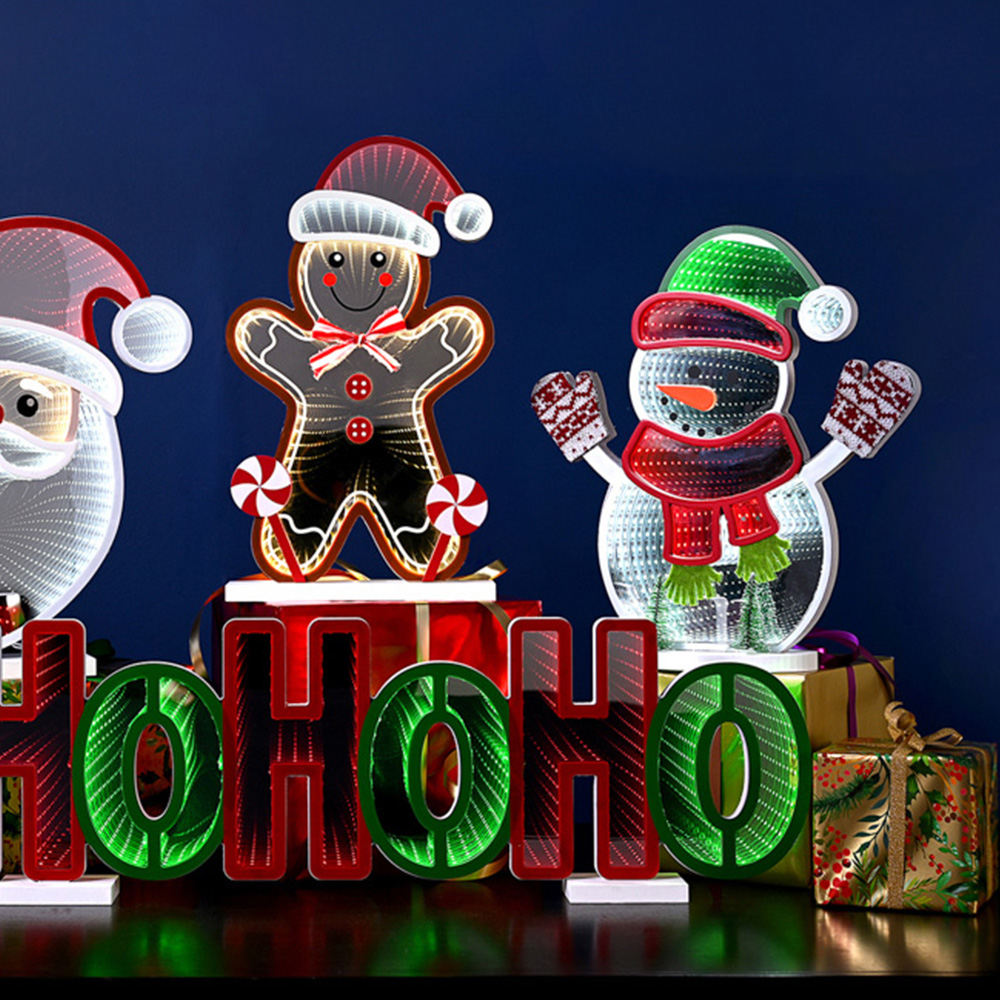 The Seasonal Gift Co. Multicolour LED Snowman Infinity Stand Light 32cm Image 2
