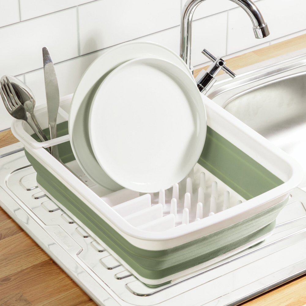 My Home Collapsible Dish Rack Sage Image 2
