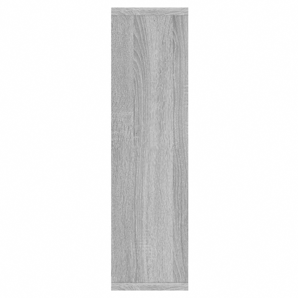 vidaXL 6 Shelf Grey Sonoma Wall Mounted LED Mirror Cabinet Image 6