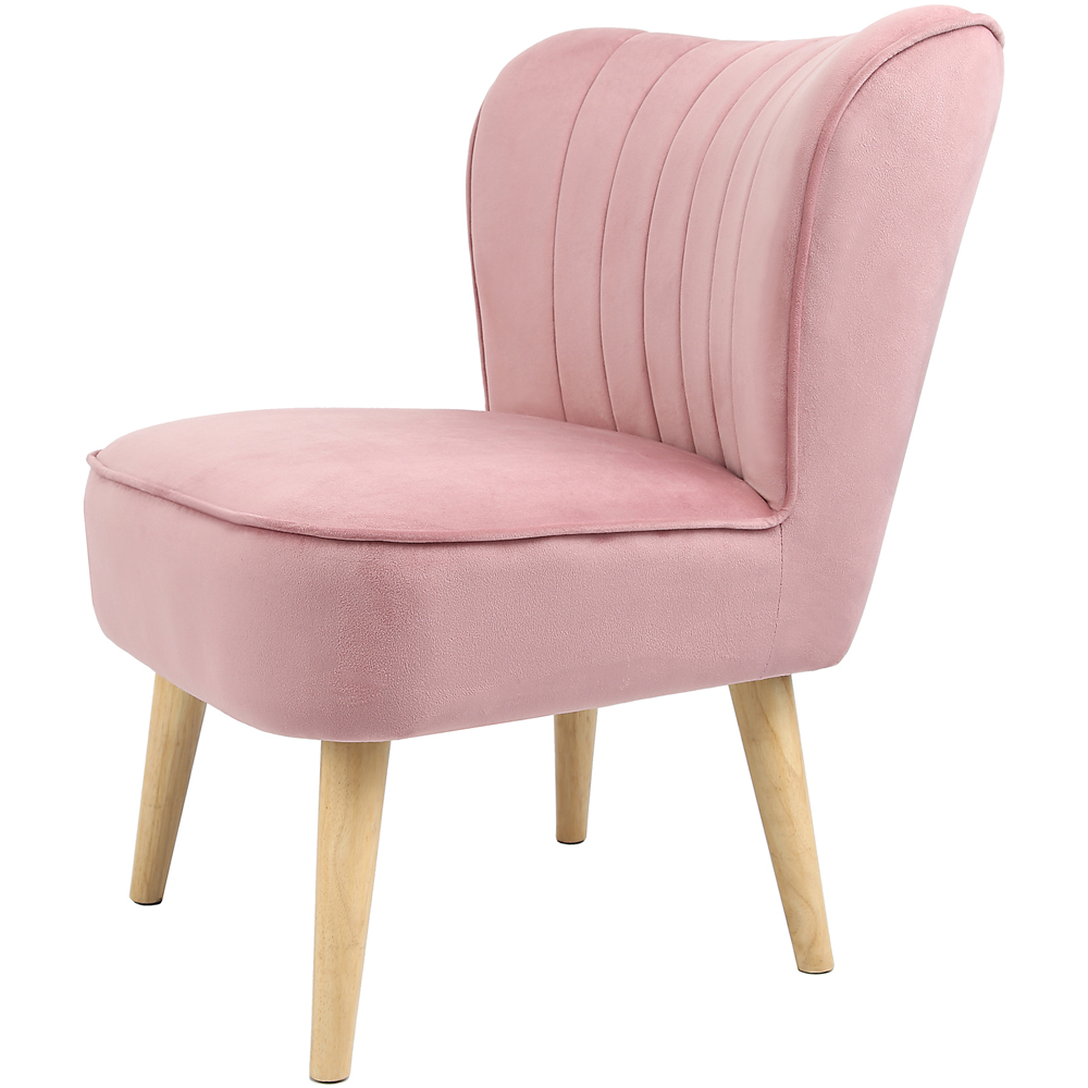 Shaun Pink Velvet Accent Chair Image 2