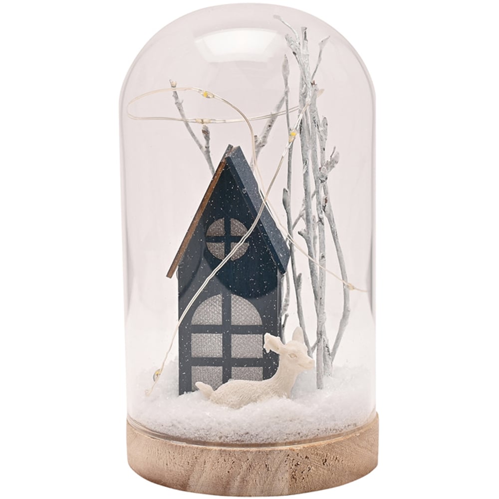 The Seasonal Gift Co Turtle Dove LED Dome House Christmas Decoration 16.5cm Image 3