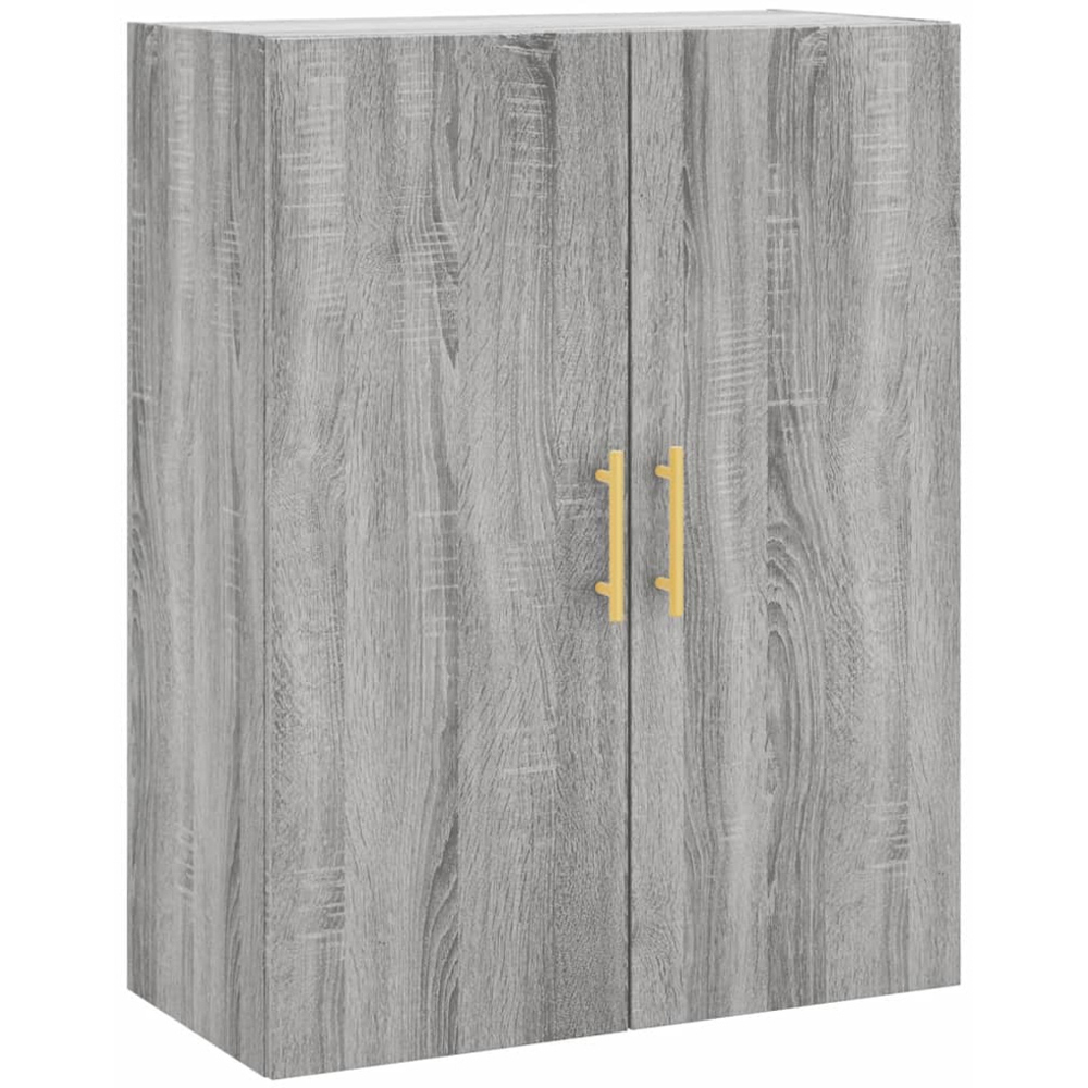 vidaXL 2 Door Grey Sonoma Wall Mounted Cabinet 2 Pack Image 5