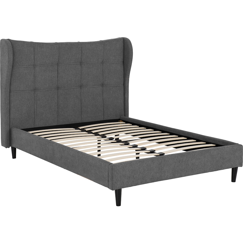 Seconique Verona Double Grey Fabric Bed Frame Image 2
