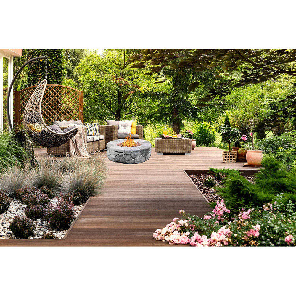 Centurion Supports Fireology Grey Eco Stone Finish 40000 BTU Gas Fire Pit Image 2