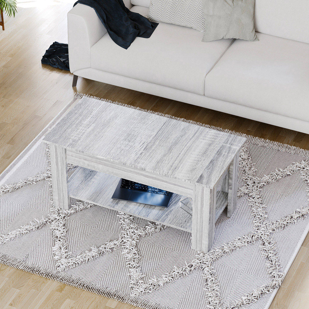 Vida Designs Grey Wood Lift Up Coffee Table Image 4