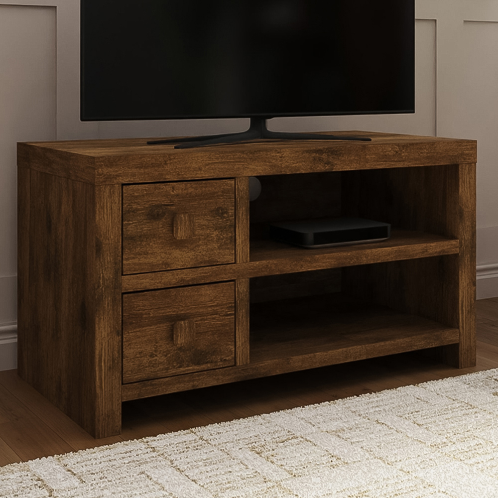 GFW Jakarta 2 Drawer 2 Shelf Mango Yellow TV Unit Image 1