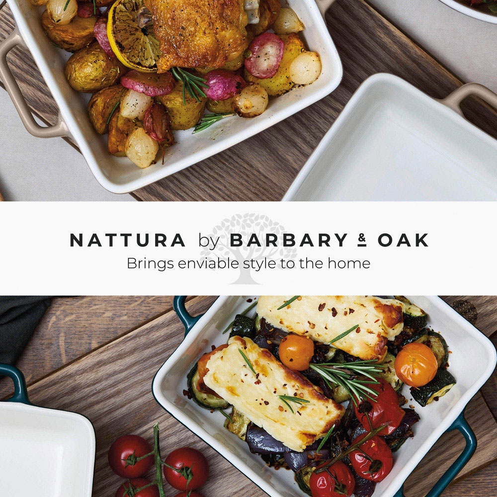 Barbary & Oak Nattura 20.5cm Set of 2 Agave Stoneware Square Baking Dish Image 8