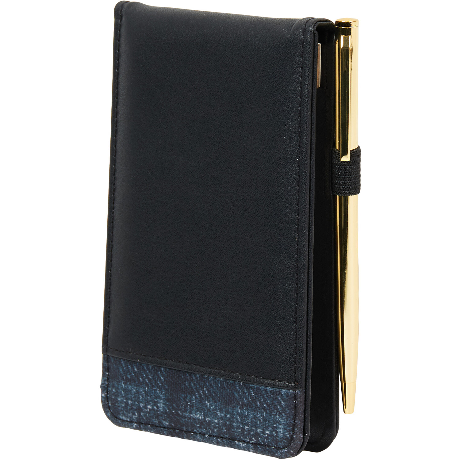 Grey Tartan A6 Notebook and Pen - Black and Grey Image 4