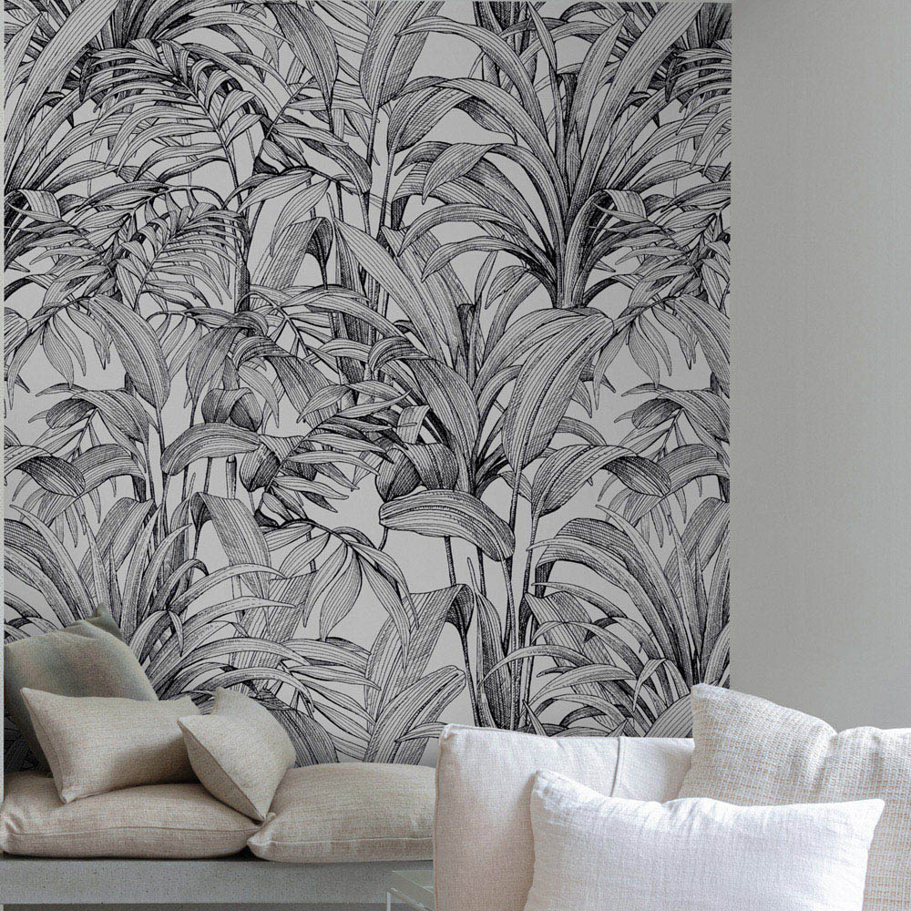 Grandeco Aliare Jungle Botanical Motif 3 Lane Wall Mural Image 1