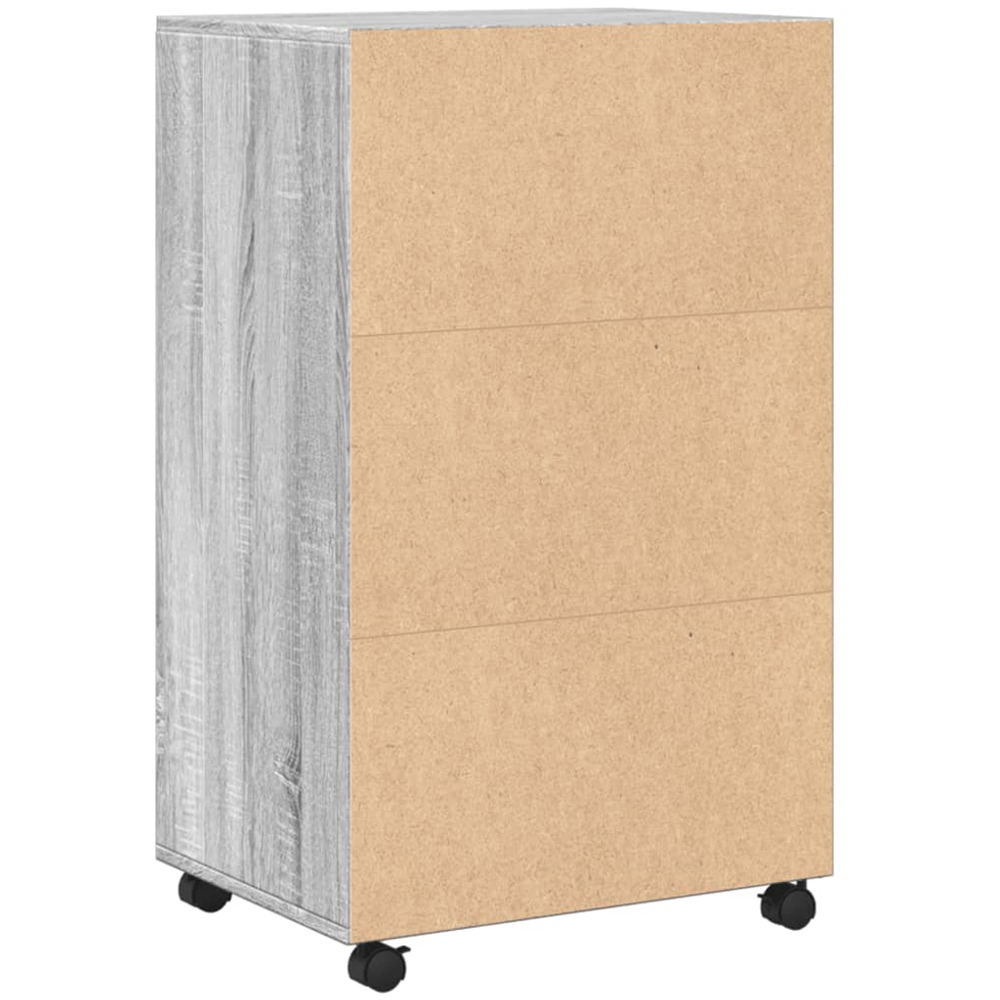 vidaXL 2 Door Single Open Shelf Grey Sonoma Rolling Storage Cabinet Image 6