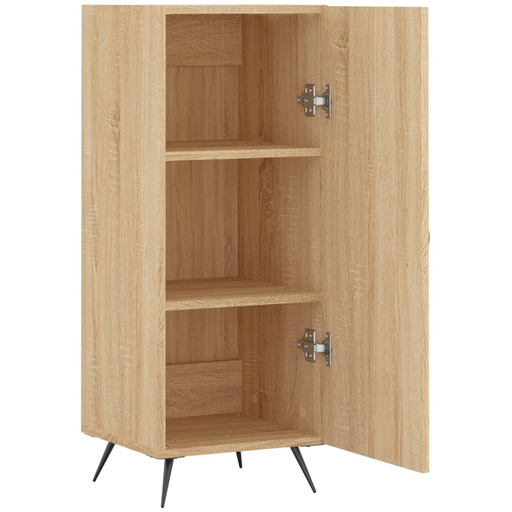 vidaXL Single Door Smoked Oak Sideboard Image 5