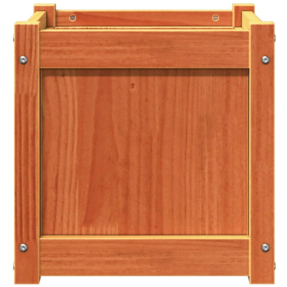 vidaXL Brown Solid Pine Wood Garden Planter 40 x 40 x 40cm Image 4